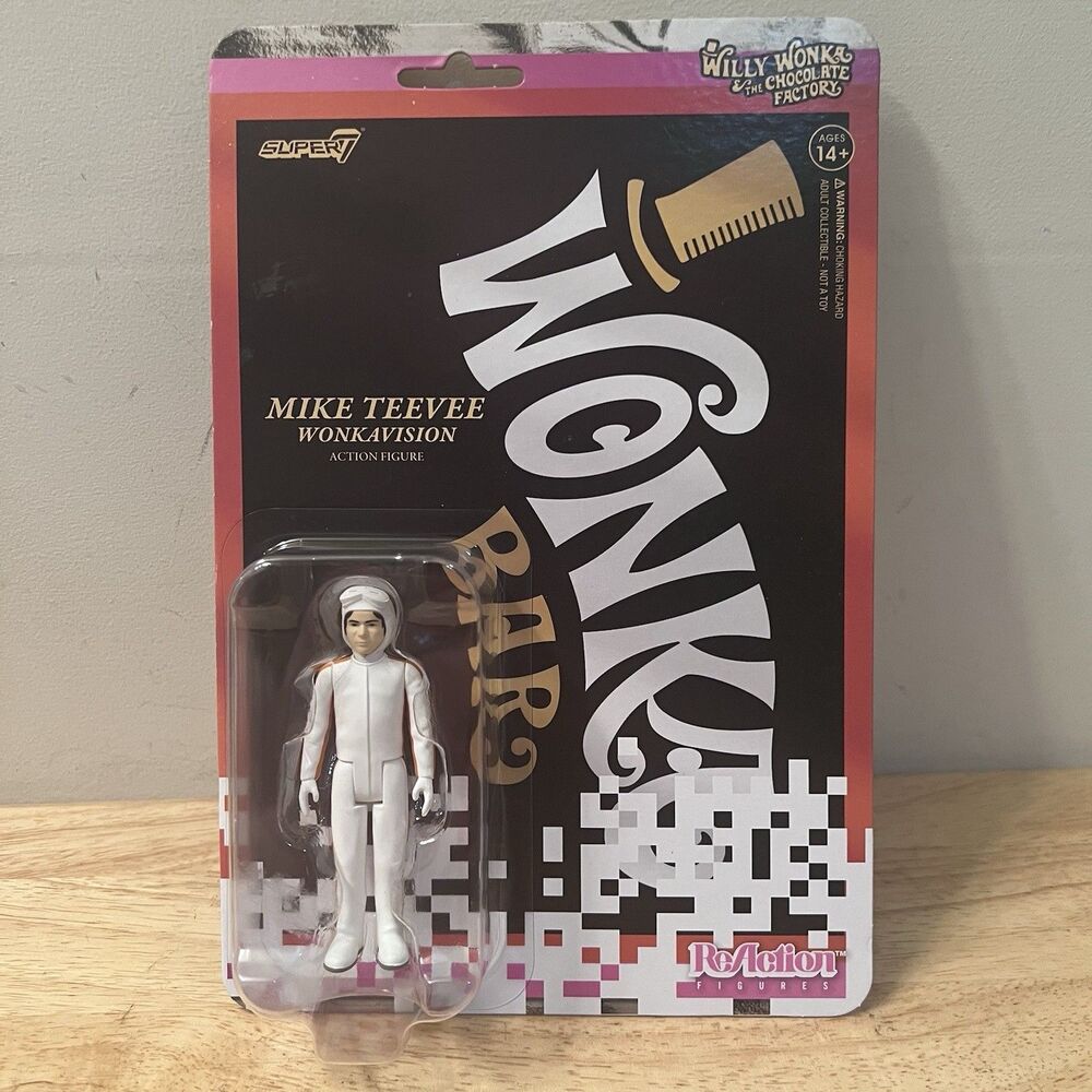 Super7 ReAction Willy Wonka Mike Teevee White Suit 3.75" NEW